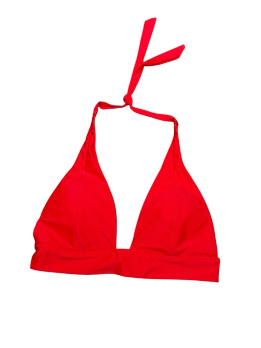 Blooming Jelly Red‎ Halter Triangle Bikini Top, Size L, NWT